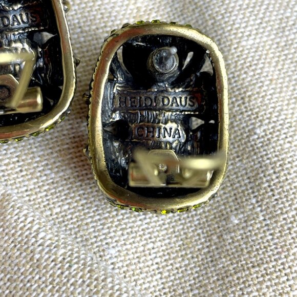 Heidi Daus crystal statement earrings - post pierced - Picture 5 of 7